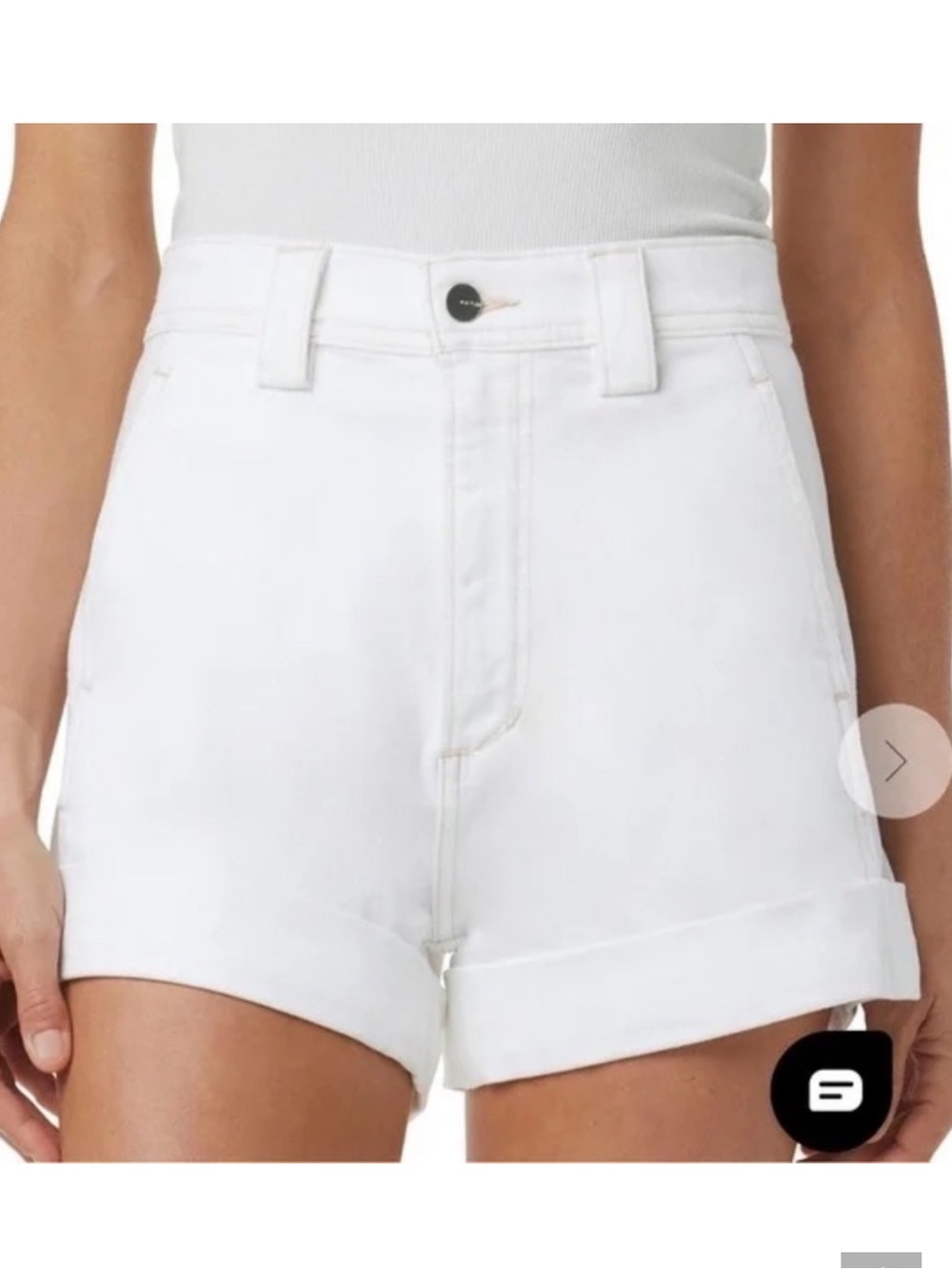 Joes Jeans Avery Cuffed White Denim Shorts Women’s 27